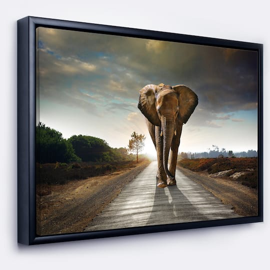 Designart - Single Walking Elephant